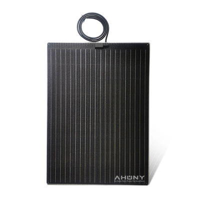 120W Monocrystalline Semi Rigid Solar Panels semi flexible solar panel Anti Slippery Walkable on For Rv Boat Yacht roof
