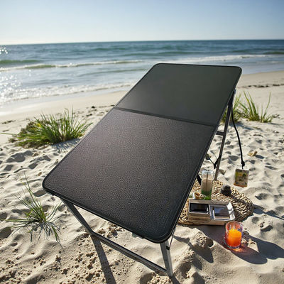3 Heights Adjustable Height Camping Solar Table for Outdoor Camp Picnic Beach Backyard Tailgate Cooking