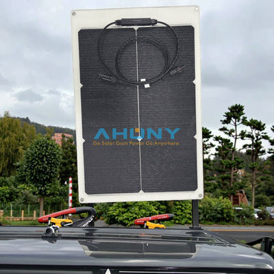 Good price 50W 22V ETFE Black Flexible Solar Panel, ETFE Black Thin, Slim Semi-Flexible PERC Mono High Efficiency Solar Cells 12 Volt for Battery Charge Marine RV Campers Boats Tent online