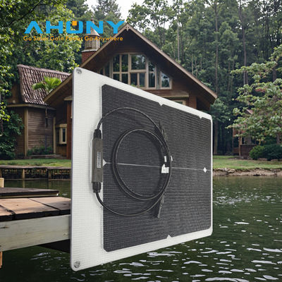 Good price 50W 22V ETFE Black Flexible Solar Panel – Thin Lightweight Semi-Flexible Monocrystalline PERC Solar Cell for Marine, RV, Boat, Camping, Tent, Battery Charging online